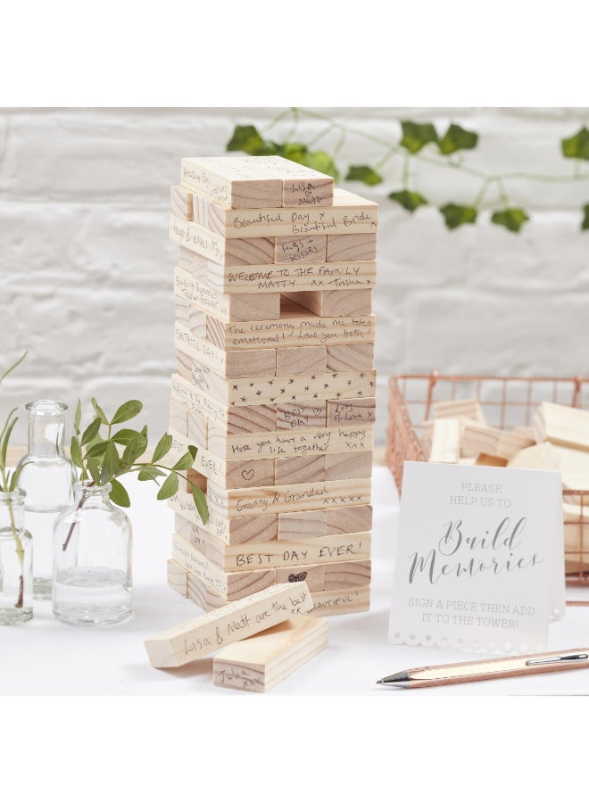 Ginger Ray Build A Memory Building Blocks Guest Book - Beautiful Botanics - Image 2